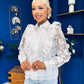 Emelia Embellished Lace Blouse White