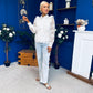 Emelia Embellished Lace Blouse White