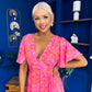 Destiny Banded Midi Dress Floral Pink