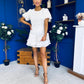 Reece Lace Detailed Playsuit White