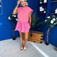 Hana Striped Casual Shorts Pink