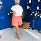 Hana Striped Casual Shorts Amber