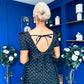 Fallon Detail Occasion Midi Dress Polka Black