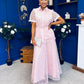 Kensley Lace Top & Skirt Set Baby Pink