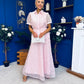 Kensley Lace Top & Skirt Set Baby Pink