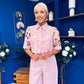 Gwen Detailed Crochet Top & Trouser Set Blush