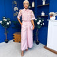 Gwen Detailed Crochet Top & Trouser Set Blush