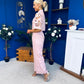 Gwen Detailed Crochet Top & Trouser Set Blush