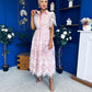 Aislinn Lace Detailed Shirt Midi Dress Pink