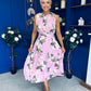 Layce Banded Midi Dress Floral Lavender