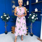Layce Banded Midi Dress Floral Lavender