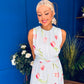 Layce Banded Midi Dress Floral Blue Pastel