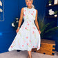 Layce Banded Midi Dress Floral Blue Pastel