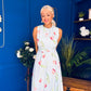 Layce Banded Midi Dress Floral Blue Pastel