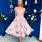 Diana Detailed Bardot Occasion Dress Blush