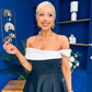 Maxine Detailed Occasion Dress Monochrome