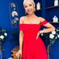 Maxine Detailed Occasion Dress Red