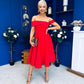 Maxine Detailed Occasion Dress Red
