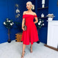 Maxine Detailed Occasion Dress Red