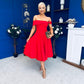 Maxine Detailed Occasion Dress Red