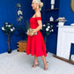 Maxine Detailed Occasion Dress Red