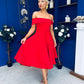 Maxine Detailed Occasion Dress Red