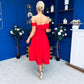 Maxine Detailed Occasion Dress Red