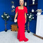 Meadow Detailed Occasion Dress Red