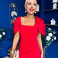 Meadow Detailed Occasion Dress Red