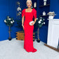 Meadow Detailed Occasion Dress Red
