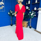 Meadow Detailed Occasion Dress Red