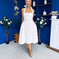Tatiana Halterneck Skater Midi White