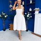 Tatiana Halterneck Skater Midi White