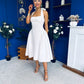 Tatiana Halterneck Skater Midi White