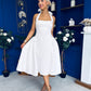 Tatiana Halterneck Skater Midi White