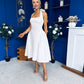 Tatiana Halterneck Skater Midi White