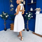 Tatiana Halterneck Skater Midi White