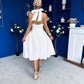 Tatiana Halterneck Skater Midi White