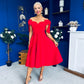 Leanne Bardot Detailed Occasion Dress Red