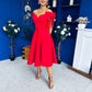 Leanne Bardot Detailed Occasion Dress Red