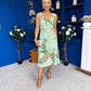 Sorcha Pleated Midi Dress Floral Pastel