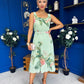 Sorcha Pleated Midi Dress Floral Pastel