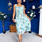 Sorcha Pleated Midi Dress Floral Mint