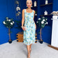 Sorcha Pleated Midi Dress Floral Mint
