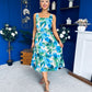 Sorcha Pleated Midi Dress Floral Blue