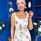 Sorcha Pleated Midi Dress Floral Cream