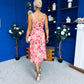 Sorcha Pleated Midi Dress Floral Pink