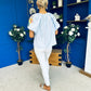 Paulette Embroidered Top Blue
