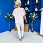 Paulette Embroidered Top Pink