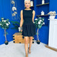 Codi Boat Neck Low Back Mini Dress Black